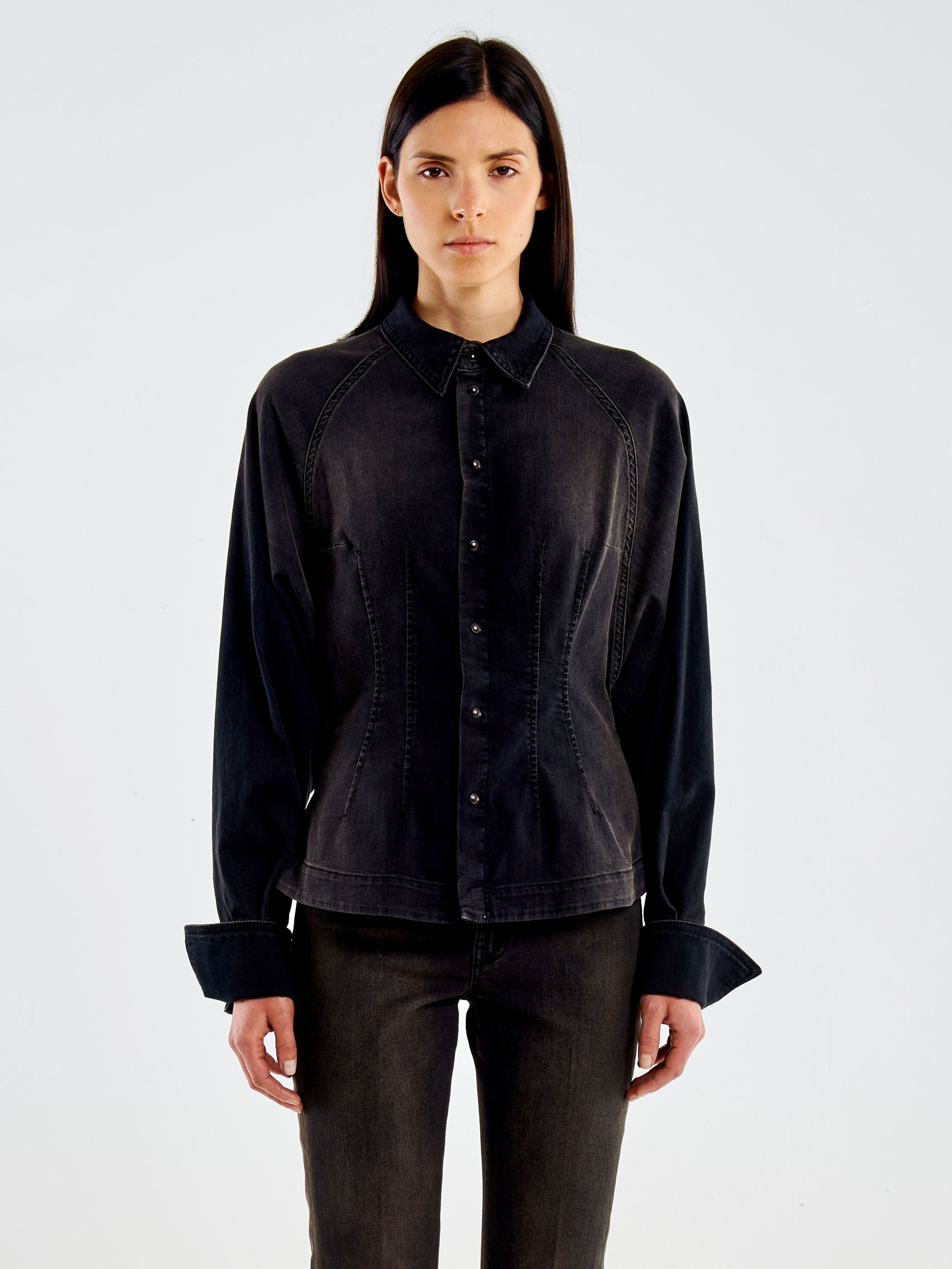 Dirty Effect Denim Shirt
