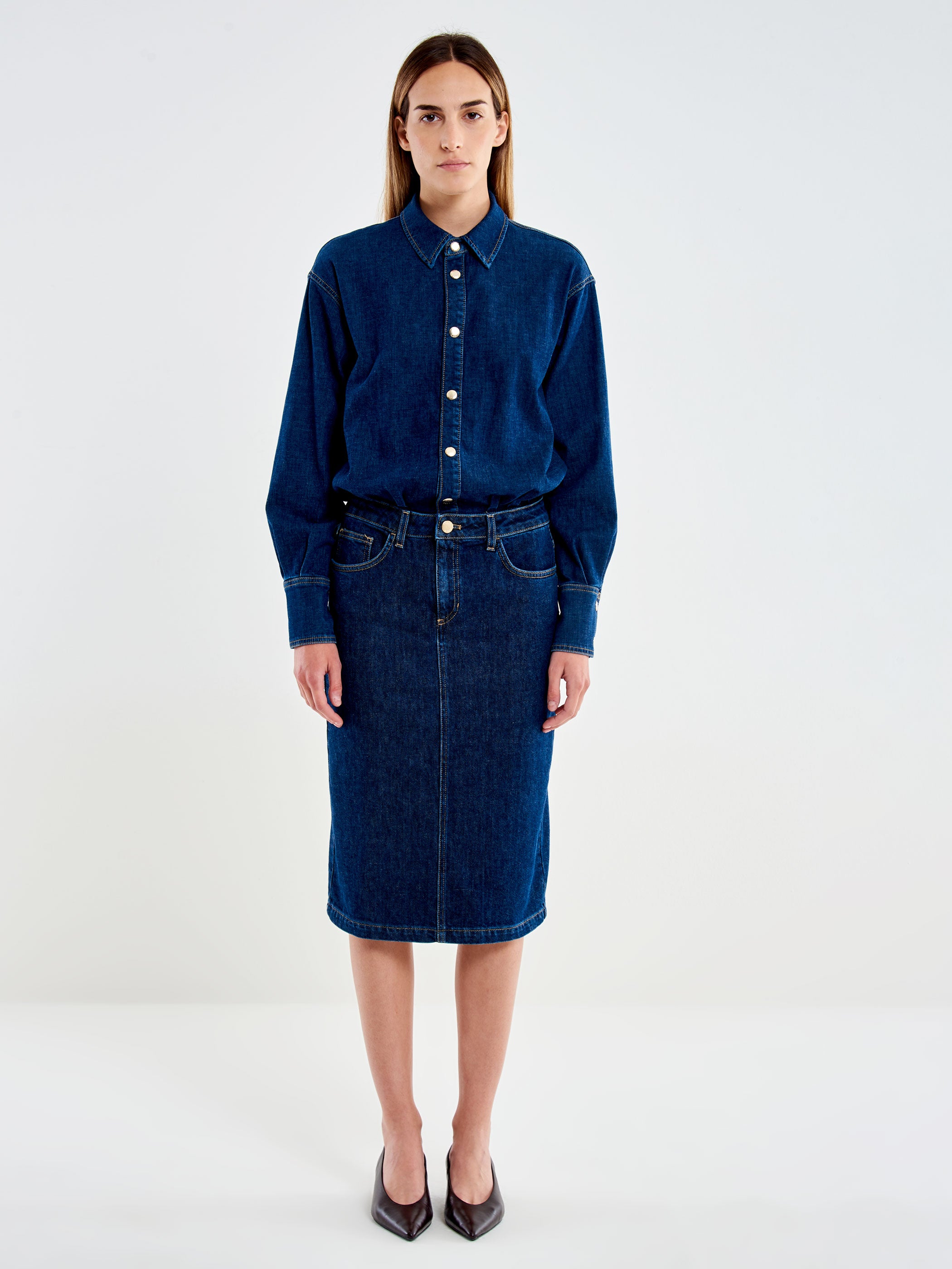 Denim Midi Dress
