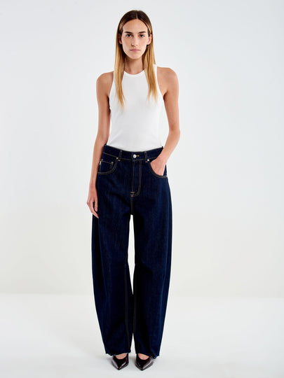 Delia Barrel Denim Rinse Jeans