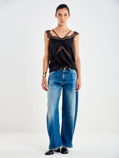 Brocade and Lace Tank Top