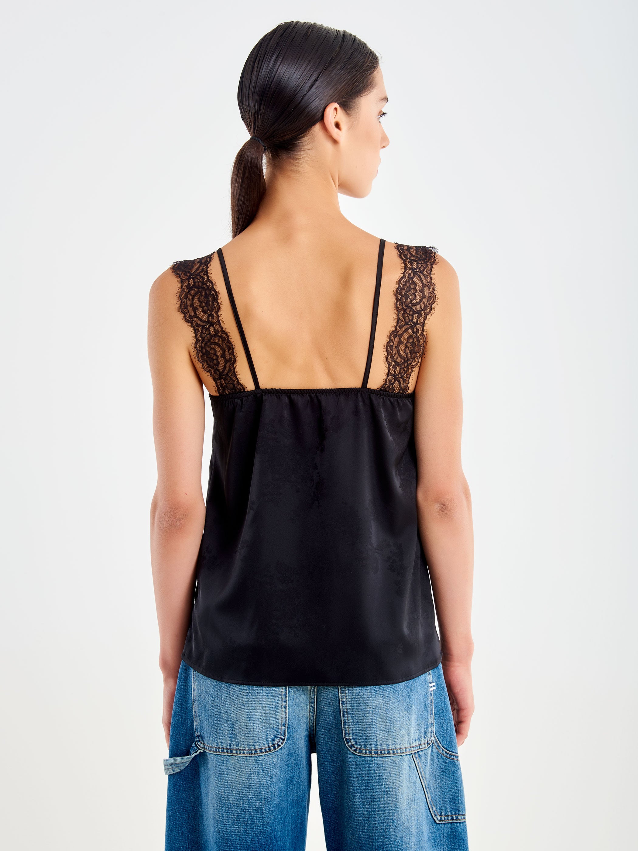 Brocade and Lace Tank Top